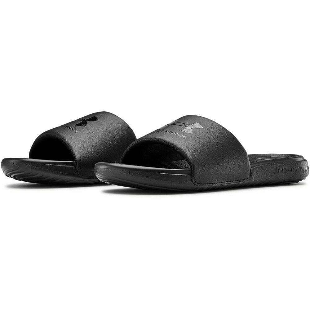 Under armour slides black